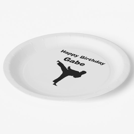 borden voor "Karate" papier Papieren Bordje (Gekanteld)