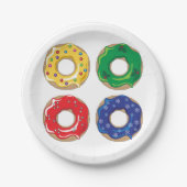Borden voor kerstdonuts papieren bordje (Voorkant)