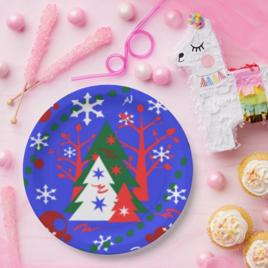 Borden voor kerstontwerper - cadeaus papieren bordje (Feest)