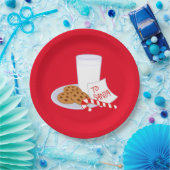 Borden voor kerstpapier/koekjes en melk papieren bordje (Feest)
