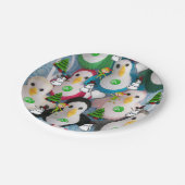 Borden voor kerstpapier, pinguïn papieren bordje (Gekanteld)