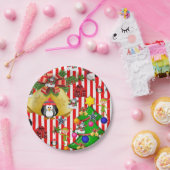 Borden voor kerstpapier, prettige kerstpinguïn papieren bordje (Feest)