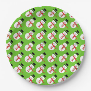 Borden voor kerstpapier/Snowmen Papieren Bordje