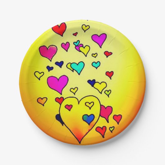 Borden voor kleurrijk papier papieren bordje (Voorkant)