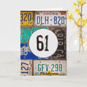 Borden voor licentie voor 61e verjaardag kaart (Gele Bloem)