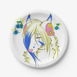 Borden voor muziekoverloop papieren bordje