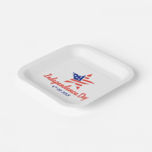 Borden voor Onafhankelijkheidsdag Papieren Bordje (Gebogen)