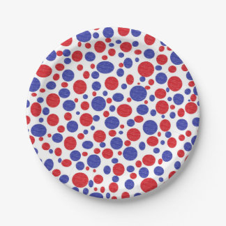 Borden voor patriottisch polaire dots papieren bordje