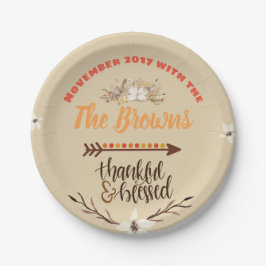 Borden voor persoonlijke Thanksgiving Papieren Bordje