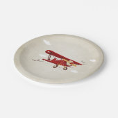 Borden voor reisavontuurschoeisel voor vliegtuigpa papieren bordje (Gekanteld)