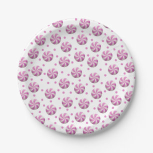 Borden voor roze Snoep Papieren Bordje