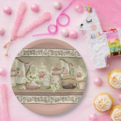 Borden voor  Rozen- en pertinten Papieren Bordje (Feest)