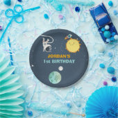 Borden voor ruimtevaartpapier - sterdag Rocket Ast Papieren Bordje (Feest)