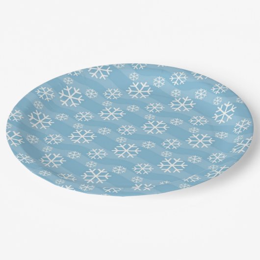 borden voor sneeuwvlokken papieren bordje (Gekanteld)