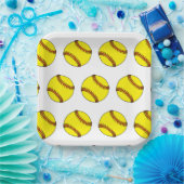 Borden voor Softball-papier Papieren Bordje (Feest)