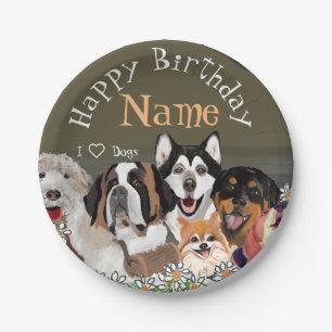 Borden voor tekstdog Pack Club personaliseren Papieren Bordje