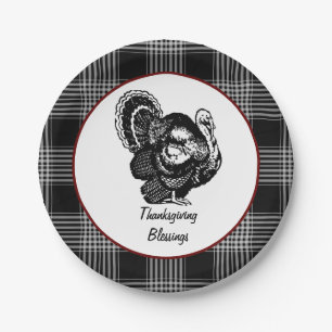 Borden voor Thanksgiving-ineenstorting Papieren Bordje