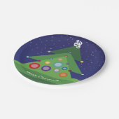 Borden voor vrolijk kerstpapier papieren bordje (Gekanteld)