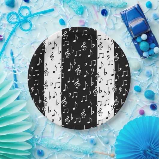 Borden voor zwart-witstrips papieren bordje (Feest)