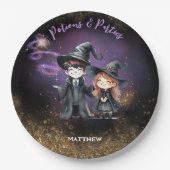 BORDEN Wizards en heksen Custom Verjaardagsfeest Papieren Bordje (Voorkant)