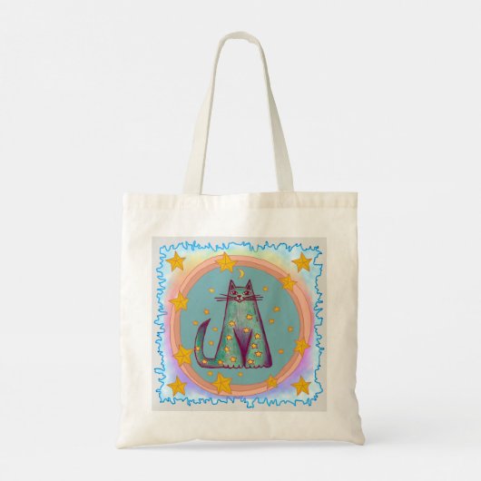 Border Cat Tote Bag (Achterkant)