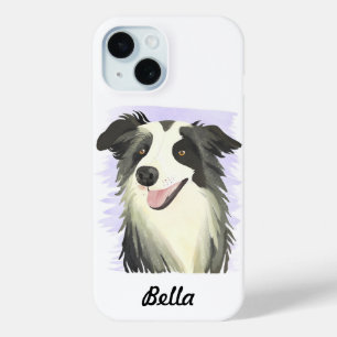 Border Collie Aangepaste naam huisdier waterverf