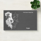 Border Collie Abstract Art Dog Naam Post-it® Notes (Kantoor)