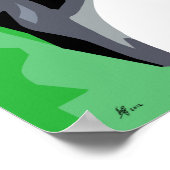 Border Collie Abstract Poster (Hoek)