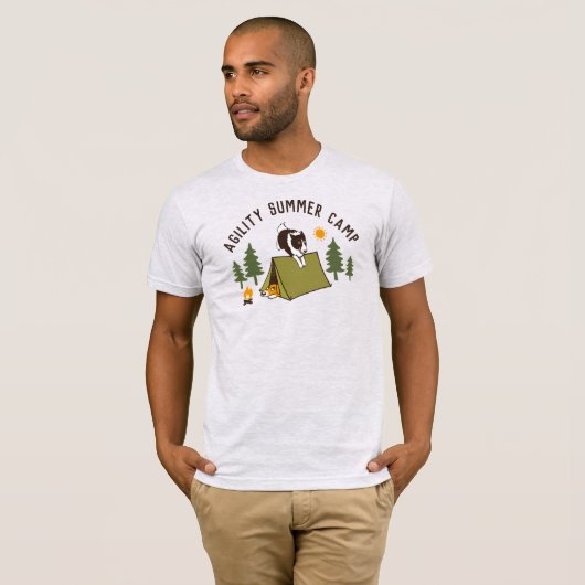Border Collie Agility Dog Summer Camp Custom T-shirt (Voorkant volledig)