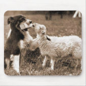 "Border Collie and Lamb"~Mousepad Muismat (Voorkant)