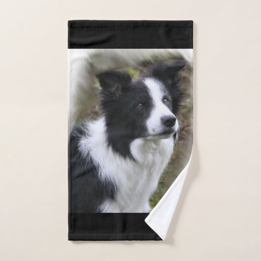 Border collie art (Serviette à main)