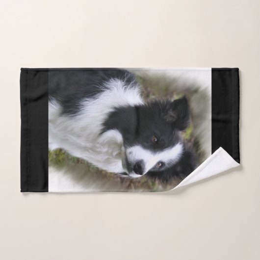 Border collie art (Serviette à main)