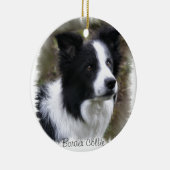 Border Collie Art Keramisch Ornament (Rechts)