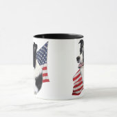 Border collie avec la tasse de drapeau (Centre)