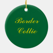 Border Collie Bamboo Tiki Bar Ornament (Achterkant)