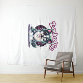 Border Collie BC Zombie Dog Halloween Essential T- Wandkleed (In Situ (horizontaal))