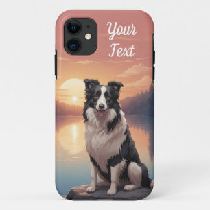 Border Collie bij het meer iPhone 11 Hoesje