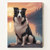 Border Collie bij het meer Notitieboek (Achterkant)