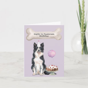 Border Collie Birthday Feestdagen Kaart