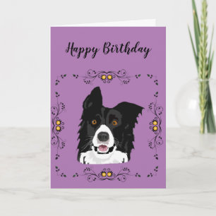 Border Collie Birthday Kaart