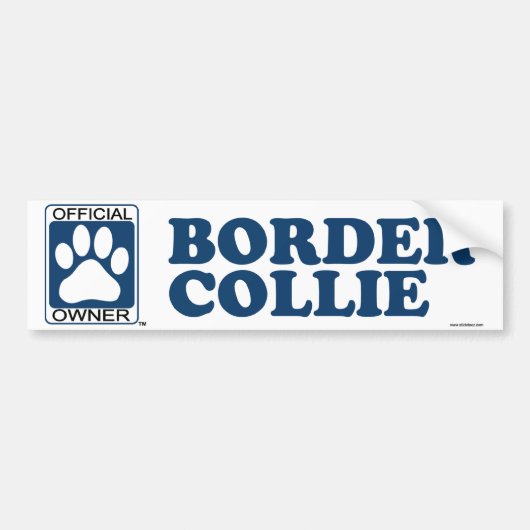 Border Collie Blauw Bumpersticker (Voorkant)