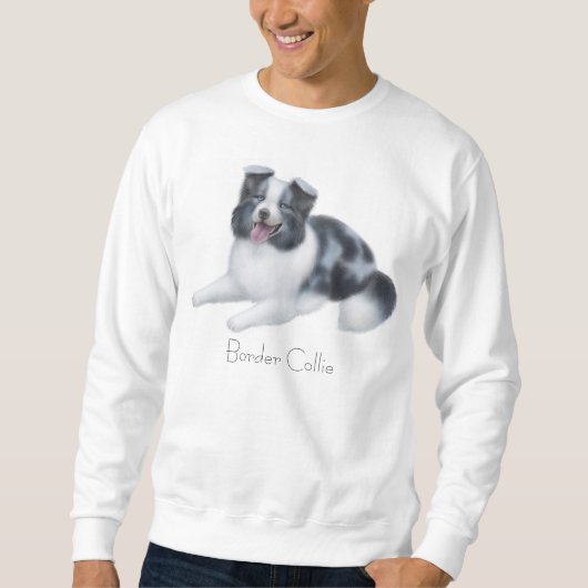 Border Collie Blue Merle Sweatshirt (Voorkant)