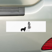 Border Collie Bumpersticker (Op auto)