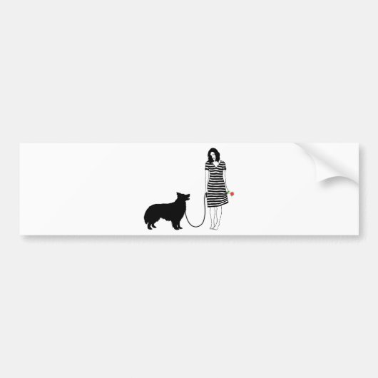 Border Collie Bumpersticker (Voorkant)