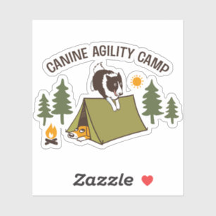 Border Collie Canine Agility Camp Fun Dog Sticker