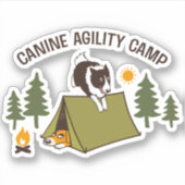 Border Collie Canine Agility Camp Fun Dog Sticker (Voorkant)