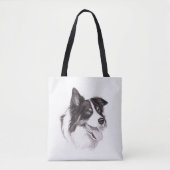 Border Collie Canvas tas (Voorkant)