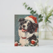 Border Collie Christmas Briefkaart (Staand voorkant)