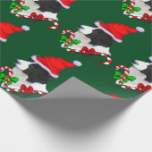 Border Collie Christmas Cadeaupapier (Hoek)