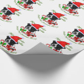 Border Collie Christmas Cadeaupapier (Hoek)